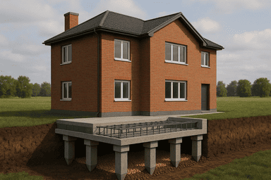 ЖБ сваи для кирпичного дома 8×12 м ЖБ сваи для кирпичного дома 8×12 м