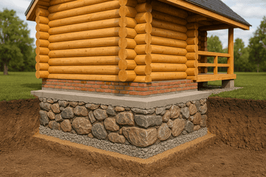 Бутовая лента для сруба 6×8 м